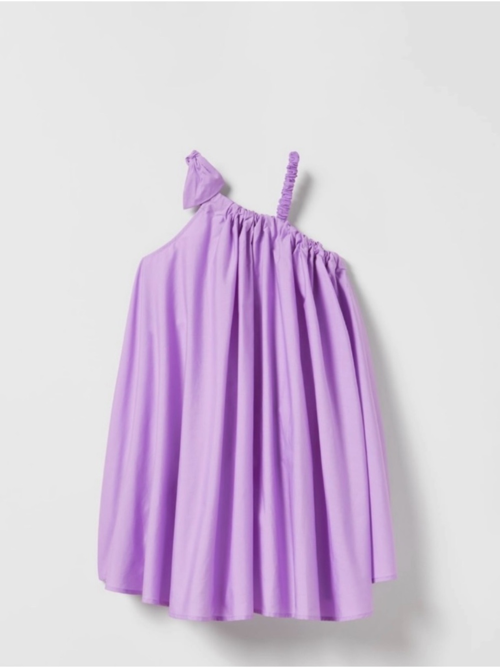 Zara Girls Lavender One-Shoulder Ruffle Dress 7 Y
